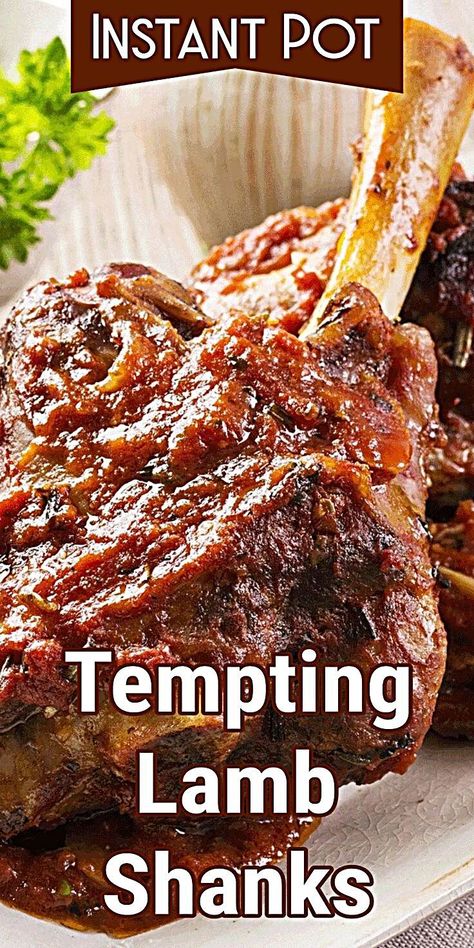 Wanna make Instant Pot Tempting Lamb Shanks? My name is Corrie Cooks and I am here to help! Click to get the recipe and enjoy a delicious collection of 1001 Instant Pot Recipes! Instapot Lamb Shanks, Instant Pot Lamb Shanks Recipes, How To Cook Lamb Shanks Easy Recipes, Lamb Receipts, Lamb Shanks Pressure Cooker, Lamb Recipes Crockpot, Vleis Geregte, Crockpot Lamb, Pressure Cooker Lamb