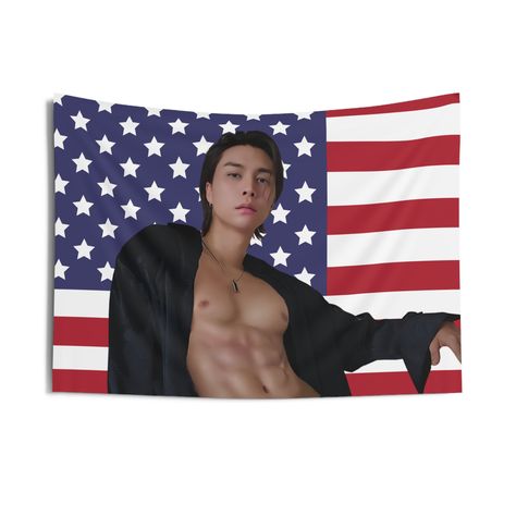 Showcase your love for NCT with this Johnny Flag Banner. Crafted from durable polyester and featuring crisp, detailed designs, it's perfect for adding a Kpop touch to any space. Available in various sizes, it's ideal for Johnny fans and makes a great gift. Elevate your decor with this unique tapestry. Kpop Tapestry, American Flag Tapestry, Kpop Banner, Unique Tapestry, Photo Tapestry, Nct 127 Johnny, Banner Decor, Nct Johnny, Johnny Suh