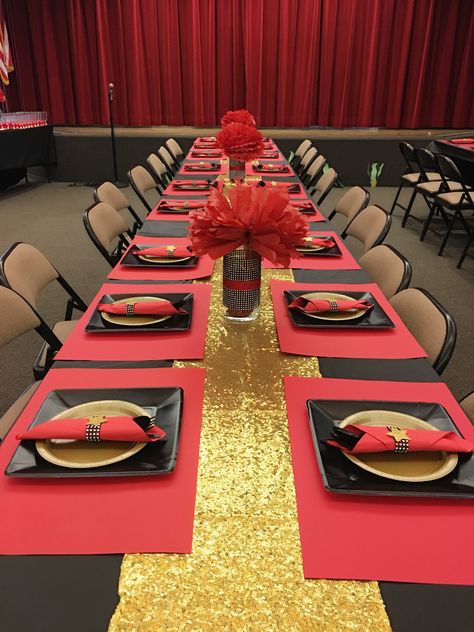 Appreciation Luncheon Ideas, Holiday Luncheon, Event Centerpiece, Hollywood Theme, Staff Appreciation, School Staff, Employee Appreciation, Teacher Appreciation Week, Party Inspiration