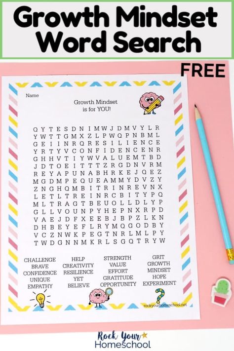 This FREE Growth Mindset Word Search is an amazing activity that provides extra practice with these life skills that help kids thrive. Plus, get creative ideas for using this printable activity with intention with your kids. #growthmindsetwordsearch #growthmindsetactivity #growthmindsetprintable #freegrowthmindsetprintable #growthmindsetfun #growthmindsetforkids Believe In The Power Of Yet, Free Growth Mindset Printables, Growth Mindset Activities For Kids, Growth Mindset Resources, Growth Mindset For Kids, Teaching Growth Mindset, Growth Mindset Classroom, Mindset Activities, Growth Mindset Activities