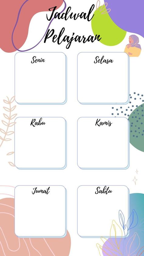 Lettering Jadwal Pelajaran, Papan Jadwal Aesthetic, Time Table Template, Template Jadwal Pelajaran Aesthetic, Journal Lettering Ideas, Bullet Journal Lettering, Study Schedule Template, Timetable Template, Time Aesthetic