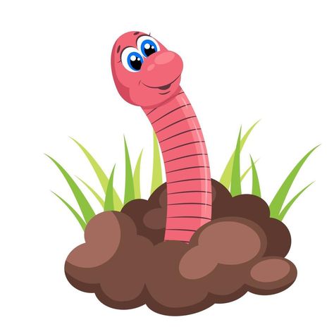 Earthworm Drawing, Worm Cartoon, Worm Drawing, Cacing Tanah, Earth Worm, Farm Cartoon, Speed Draw, Grass Vector, Photoshop Backgrounds Free