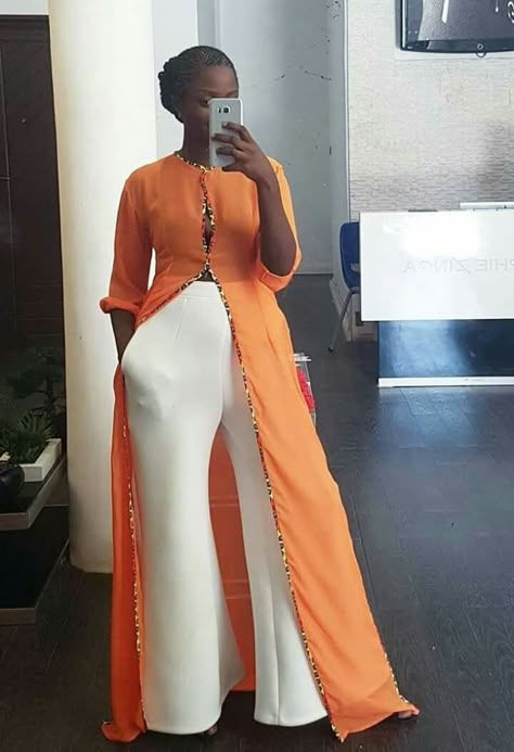 Editor's #Style Picks - Orange designs + White   #ZenMagazine | For more click www.zenmagazineafrica.com  Fashion by Sophie Zinga White Dress Combination, Mode Kimono, African Dresses Modern, Afrikaanse Mode, African Fashion Modern, African Print Dresses, Top Outfit, African Print Fashion Dresses, African Clothing Styles