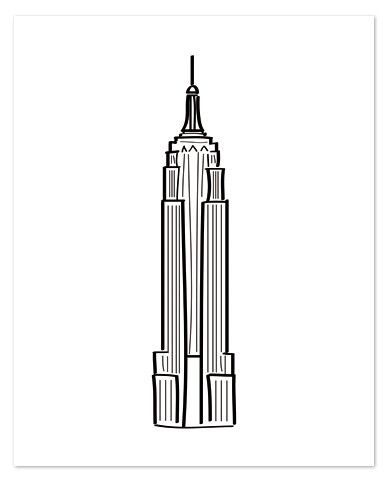 The Everygirl Empire State Building Illustration, Empire State Building Tattoo, Empire State Building Drawing, Building Sketches, Building Tattoo, New York Drawing, State Tattoos, Quincy Market, New York Tattoo