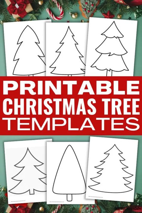 Free Printable Christmas Tree Template For Crafts Winter Tree Template, Template Christmas Tree, Paper Piecing Patterns Free Printables Christmas Trees, Christmas Tree Silhouette Templates, Christmas Tree Template Pattern, Free Printable Christmas Tree Template, Paint Templates Free Printable, Christmas Tree Printables Free Templates, Free Christmas Tree Template