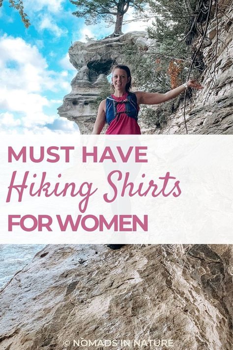 Hiking Tops Women, Hiking Outfit Fall Outdoors, Cute Hiking Outfit Summer, Womens Hiking Outfits Summer, Summer Hiking Outfit Women, Hiking Shirts Women, Hiking Attire, Hiking Summer, Lululemon Shirts