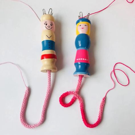 Wooden French Knitting Doll Loom Rope Crochet Weaving Tool Easy Rope Braided Yarn Weaving Handmade Crafts Children Needlework - Sewing Tools & Accessory - AliExpress French Knitting Doll, Rope Knitting, Braided Yarn, Rope Crochet, Rope Weaving, Knitting Doll, Yarn Weaving, Knitting Loom, French Knitting