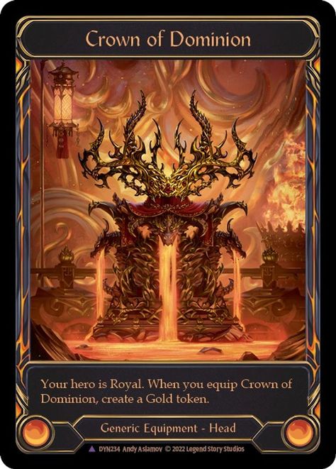 Crown of Dominion (Marvel) - Dynasty - Flesh and Blood TCG Legend Stories, Collectible Trading Cards, Flesh And Blood, Trading Cards Game, Pokemon Cards, The Gathering, Rarity, Digimon, Dragon Ball Super