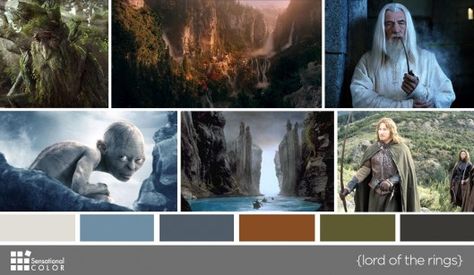 Color in Films: Lord of the Rings Color In Film, Design With Color, Movie Color Palette, Jewel Tone Wedding, J R R Tolkien, Fantasy Theme, Color Film, Design Principles, The Lord Of The Rings