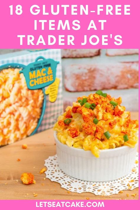 These are the best Trader Joe's gluten-free items, including pasta, pizza, desserts and more. They're great for anyone with a gluten allergy! #glutenfree #gluten #tjs #traderjoes Sweet Potato Crackers, Pizza Desserts, Gluten Free Mac And Cheese, Gluten Free Items, Low Fodmap Diet Recipes, Vegan Gluten Free Desserts, Gluten Allergy, Trader Joes Recipes, Gluten Free Appetizers