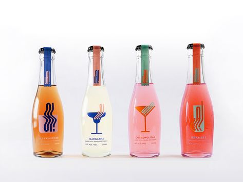 Cocktail Bottle Design, Mocktail Packaging Design, Mocktail Packaging, Canned Cocktail Packaging, Cocktail Packaging Design, Mocktail Branding, Logo Prompts, Cocktails Packaging, Premade Cocktails