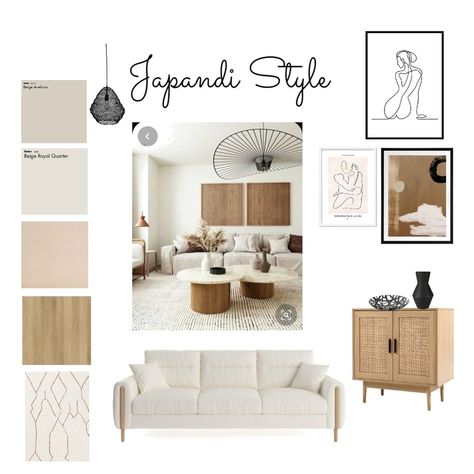 Interior Design Mood Board Color Palettes, Japandi Mood Board, Japandi Style Interior, Japandi Style Interior Design, Mood Feelings, Cream Living Rooms, Pastel Interior, Design Mood Board, Minimal Living Room