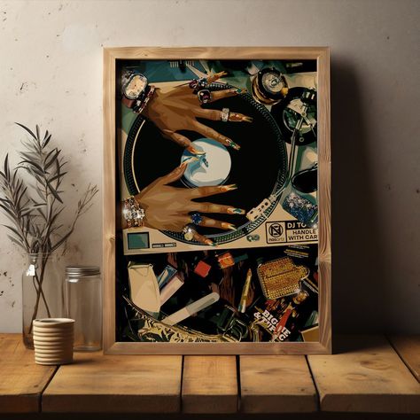 Faster shipping. Better service Afro Bohemian Style, Afro Bohemian Style Decor, Afro Bohemian, Fashion Canvas Art, Black Woman Wall Art, Winter Wall Decor, Bohemian Style Decor, Black Woman Art, African Women Art