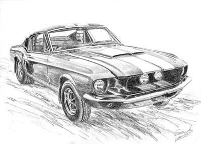 Buy Mustang 1967 - Drawing from Sandra Rex for 146,00 EUR on Artelista.com, with free shipping and return worldwide Mustang Drawing, Car Drawing Pencil, Mustang Art, Mustang 1967, Mustang Car, Cool Car Drawings, Cars Coloring Pages, Car Artwork, Industrial Design Sketch