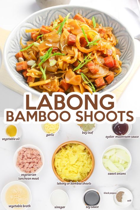 Labong Recipe Bamboo, Recipes With Bamboo Shoots, Bamboo Shoots Recipe Chinese Food, Canned Bamboo Shoots Recipe, Bamboo Shoots Recipe Filipino, Healthy Filipino Recipes, Boiled Vegetables Recipe, Bamboo Recipes, Bamboo Shoots Recipe