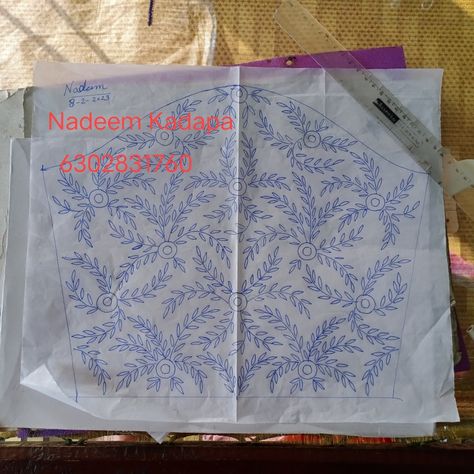 Bridal Aari Work Blouse Designs, Embroidery Layout, Bridal Aari Work Blouse, Aari Work Blouse Designs, Bridal Aari Work, Lehenga Embroidery, Blouse Drawing, Work Blouse Designs, Pattern Design Drawing