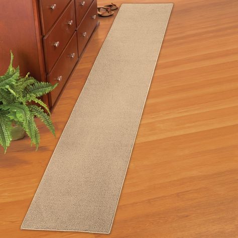 Extra Long Slip-Resistant Floor Runner | Collections Etc. Floor Runners, Long Slip, Kitchen Runner Rug, Collections Etc, Long Rug, Square Rugs, Hallway Kitchen, Kitchen Runner, Color Sand