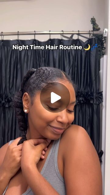 Tee 🤍 | Natural Hair + UGC on Instagram: "If you’re new here, we mind our business when it comes to parts, K? Okay 😂     No but fr! If you take anything away from this night time routine (it almost always looks the same) it should be:   1️⃣ Buy a satin cap & DON’T sleep without it, even when you have a beehive underneath it 😂 I live by my products being able to ✨marinate✨ over night for the perfect “laid” look!  2️⃣ Edge Control or a Strong hold gel, a little every night does the work for the rest of the week, if you’re not heavy on the continuous use of styling products, use a little water 💦 it’ll reactivate the gel & once you tie it down it’s good as new!  3️⃣ Do the work the night BEFORE! Easy breezy in the morning & you’re out the door 🚪     I am indeed a scarf/cap warrior, I real Natural Hair Sleep Styles, Easy Hairstyles For Sleeping, Night Time Hairstyles Sleep, Natural Hair Night Routine, Night Hairstyles, Protective Hairstyles For Natural Hair, Time Routine, Natural Hair Tutorials, Edge Control