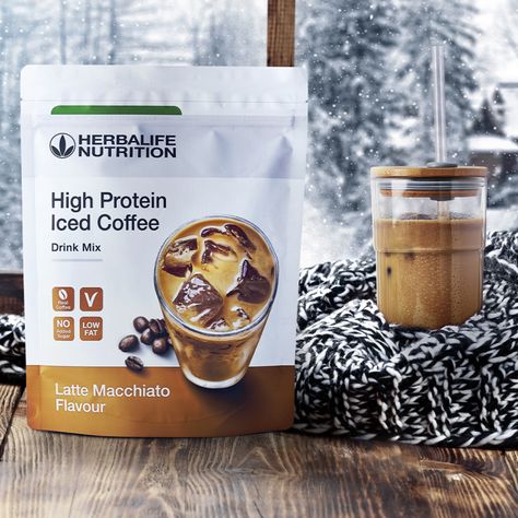 Herbalife High Protein Iced Coffee, Herbalife Iced Coffee, High Protein Iced Coffee, Protein Iced Coffee, Herbalife Motivation, Herbalife Results, Herbalife Nutrition Club, Daily Protein, Herbal Medicine Recipes