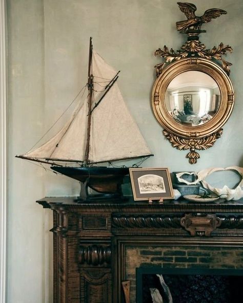 Dark Nautical Aesthetic, Dark Academia Home Decor, Dark Academia Home, Pirate Room, Nautical Aesthetic, Treasure Chests, Ocean Room, Academia Aesthetics, Lighthouse Keeper