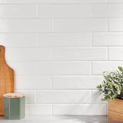 Timeless Backsplash, Subway Tile Backsplash Kitchen, Textured Decor, White Tile Backsplash, White Subway Tile Backsplash, Subway Tile Kitchen, Tiles For Wall, Polish Ceramics, Ceramic Subway Tile