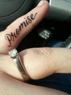 Promise Tattoo On Pinky Fonts, Promise In Different Fonts, Pinky Side Hand Tattoo, Promise Finger Tattoo, Promise Pinky Tattoo, Promise Tattoo On Pinky, Pinky Tattoo, Mama Tattoos, Love Wrist Tattoo