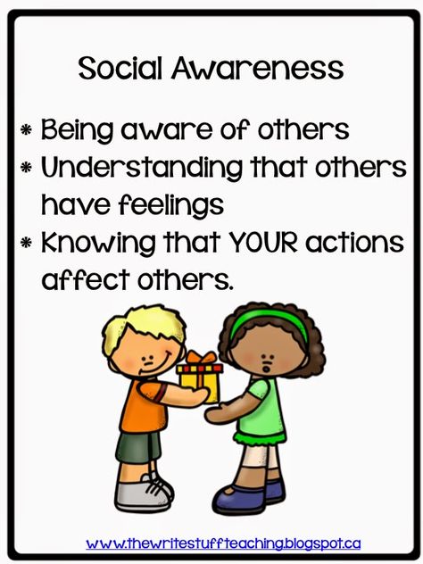 Getting kids to think beyond themselves: social awareness blog post with a FREE lesson download. Social Awareness Activities, Teaching Empathy, Social Skills Lessons, Social Skills For Kids, Social Skills Groups, Responsive Classroom, Social Emotional Learning Activities, Social Skills Activities, Teaching Social Skills