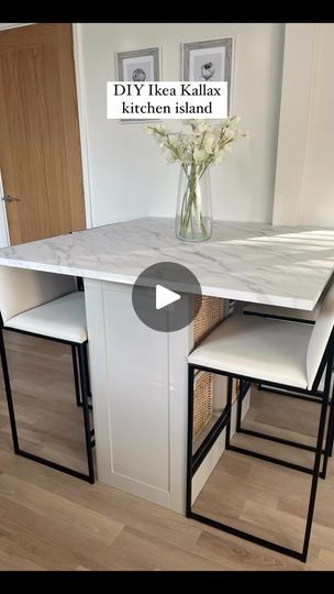 12K reactions · 118 shares | Ad DIY IKEA KALLAX KITCHEN ISLAND. This is by far one of my most favourite DIY jobs. Yes I know this is officially called a peninsula but I’m never really sure everyone knows this so I just call it a kitchen island to keep it simple. Full details are saved to my highlights including measurements and products used. I hope you find this useful. Wishing you a happy Sunday, Jill xx *Table top wrapped by @wrapandrenew *Bar stools @by_crea use jillys44 to receive free worldwide delivery * Prev pr items #ikeahack #ikeahacks #kallax #kallaxhack #ikeakallax #diy #diykitchen #diyhomedecor #diyprojects #diyproject #neutralkitchen #neutralhome #kitchendesign #kitchendesign #kitchendecor #neutraldecor #ukhome #housetohome | Jill DIY | interiors | home styling | h Diy Ikea Island Kitchen, Ikea Kallax Island Hack, Kallax Kitchen Island Hack, Ikea Kallax Kitchen Island Hack, Ikea Kallax Breakfast Bar, Diy Kitchen Island Ikea Hack, Kitchen Bar Ideas Island, Kallax Island Hack, Kallax Breakfast Bar