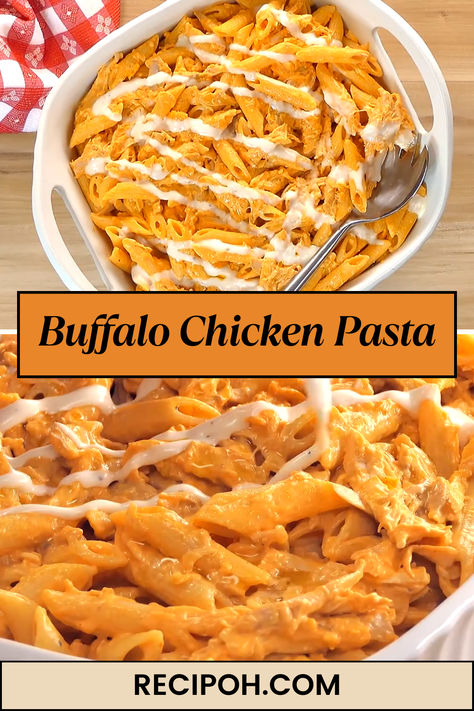 Buffalo Chicken Pasta combines the spicy, tangy flavors of Buffalo chicken wings with the creamy, comforting texture of pasta. This dish is a crowd-pleaser, offering a delicious balance of heat from the Buffalo sauce and coolness from the creamy pasta base. Perfect for a cozy dinner or a gathering with friends, it's a flavorful twist on classic pasta dishes that's both satisfying and easy to customize to your heat preference. Creamy Buffalo Chicken Pasta, Buffalo Pasta, Buffalo Chicken Sauce, Turkey Pasta, Buffalo Chicken Pasta, Buffalo Chicken Wings, Cozy Dinner, Weekend Dinner, Pasta Pot