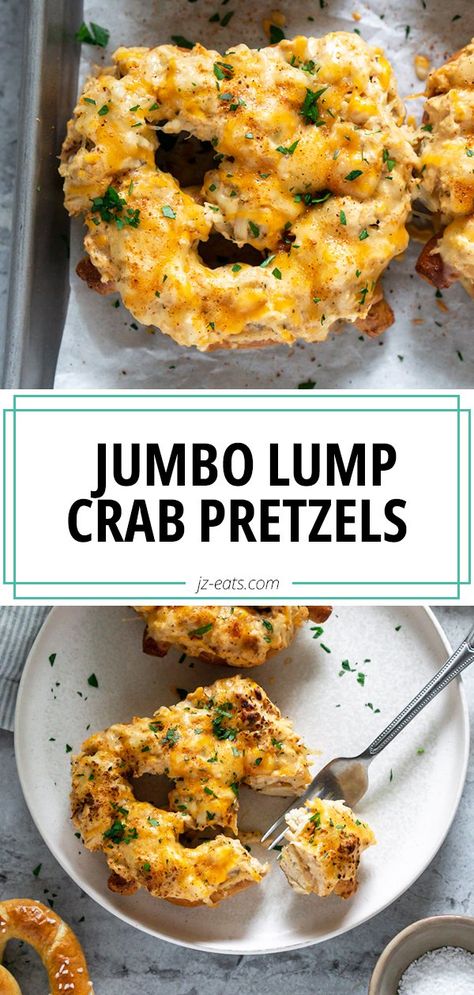 Crab Pretzel Recipe, Lump Crab Dip, Crab Pretzel, Crab Appetizers, Maryland Crab Dip, Jumbo Lump Crab, Crab Appetizer, Steamed Crabs, Pretzel Recipe