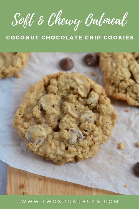 Oatmeal Coconut Chocolate Chip Cookies, Freezer Cookies, Caramel Recipe Easy, Oatmeal Coconut Cookies, Coconut Chocolate Chip Cookies, Cookie Balls, Coconut Oatmeal, Burger Night, Oatmeal Cookies Chewy