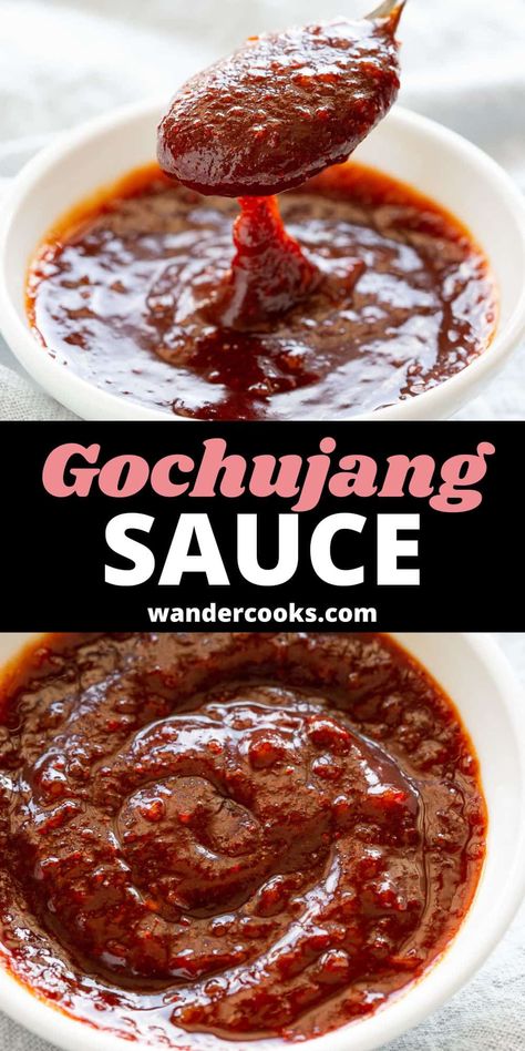 Try this incredible all purpose gochujang sauce to add mouth-watering flavour and heat to just about anything! Not just for Korean recipes, try it with your favourite stir frys, marinades and even pasta. Gochujang Sauce Recipe, Healthy Korean Recipes, Homemade Italian Pizza, Tteokbokki Recipe, Bulgogi Sauce, Easy Korean Recipes, Asian Sauces, Pasta Healthy, Healthy Asian Recipes