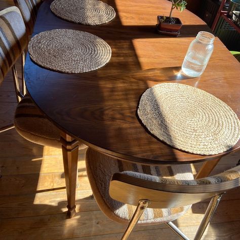 Round Woven Placemats natural Wicker Placemat Set of 4 Round Place Mats 13'' Crafted With Braided Water Hyacinth Heat Resistant Mats - Etsy Canada Woven Chargers Table Settings, Wicker Placemats Place Settings, Table Charger, Seagrass Placemats, Table Chargers, Round Woven Placemats, Wood Placemats, Cotton Placemats, Coffee Table Mat