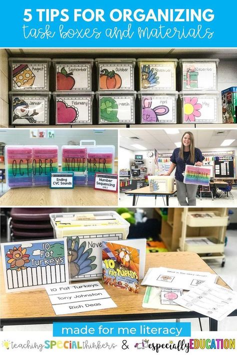 Preschool Organization, Kindergarten Organization, Kindergarten Teacher Gifts, Classroom Organization Elementary, Teaching Organization, Tips For Organizing, Classroom Organisation, Kindergarten Lesson Plans, Task Boxes