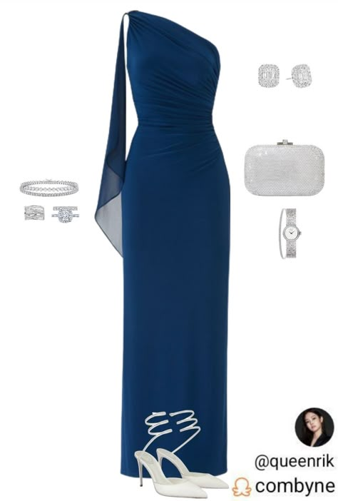 Gala Outfit Ideas Formal, Preschool Prom, Royal Outfits Classy, Royale Outfits, Blue Dress Outfits, Gaun Fashion, Elegant Dresses Classy, Royal Outfits, Prom Outfits