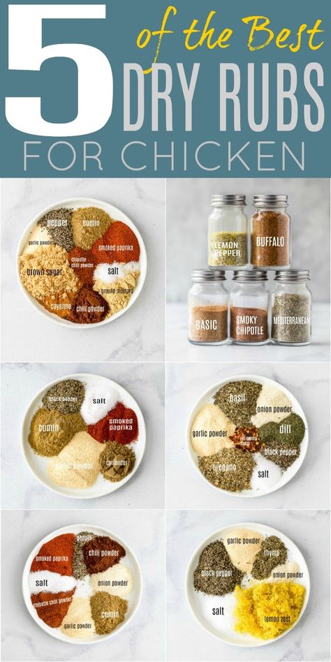 Dry Rubs For Chicken, Rubs For Chicken, Dry Rub For Chicken, Recipes For Chicken, Spice Rubs, Dry Rub Recipes, Dry Rubs, Spice Blends Recipes, Chicken Marinade Recipes