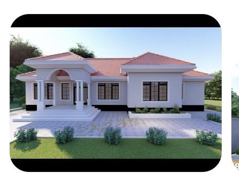 Cool Bungalow Ideas, House Bungalow Modern, Morden House Exterior Modern, House Models Design, External House Design, Latest House Design Architecture, Morden House Designs, One Storey Modern House Design, Bungalow Design Architecture