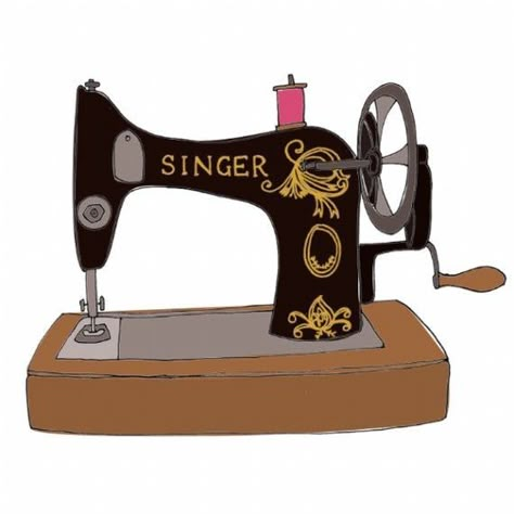 Sewing Machine Drawing, Lemonade Illustration, Sewing Clipart, Eid Stickers, Ramadan Crafts, Old Sewing Machines, Antique Sewing Machines, Vintage Sewing Machines, Illustration Agency