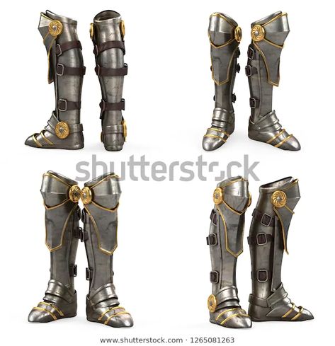 Iron Fantasy High Boots Knight Armor Stock Illustration 1265081263 Armor Boots, Fantasy High, Armor Shoes, Armor Drawing, Armor Clothing, Ren Fair, Armadura Medieval, Shoe Image, Knight Armor