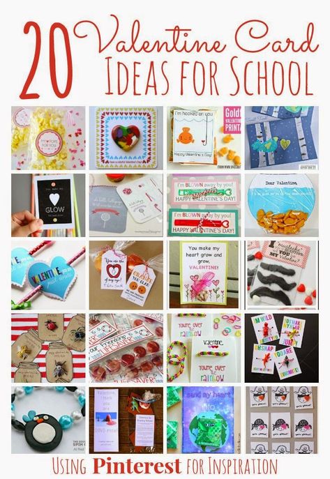 20 Valentine Card Ideas for School inspired by Pinterest featured on The Educators' Spin On It Valentine Card Ideas, Valentines Gift Bags, Homemade Valentines, Valentines Day Activities, Valentines School, My Funny Valentine, Classroom Valentine, Valentine Fun, Valentines Party