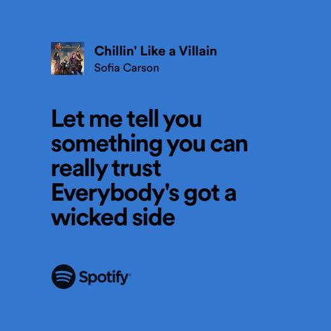 Chillin Like A Villain, Uma Descendants, Sofia Carson, Descendants, Disney Channel, True Words, Music Quotes, Song Lyrics, Sofia