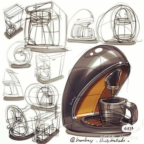 Coffee Machine Design, Industrial Design Portfolio, Drawing Furniture, Furniture Design Sketches, Perspective Drawing Architecture, Illustrator Design Tutorial, Different Design Styles, Animal Illustration Art, Small House Interior Design