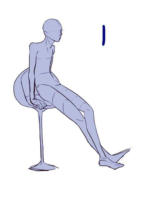 Person Sitting On A Chair Reference, Sitting On Stool Poses Drawing, Person Sitting In Chair Drawing, Arte Do Kawaii, Sketch Poses, Body Reference Drawing, Drawing Expressions, Poses References, Arte Sketchbook