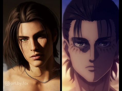 Realistic Fanart, Avatar Azula, Levi And Erwin, Eren X Mikasa, Human Drawing, Eren And Mikasa, I'm Busy, Attack On Titan Fanart, Black Anime Characters