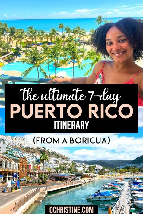 Thinking of visiting Puerto Rico for a week and want to make the most of it? This Puerto Rico 7-Day Itinerary is for you! In this itinerary, I recommend places to explore beyond San Juan, but I do recommend you spend as little time as possible hotel hopping. Check out my blog to learn more about Puerto Rico travel. | 7 days in puerto rico | one week puerto rico itinerary | pyerto rico travel guide | 3 Days In Puerto Rico, 7 Days In Puerto Rico, Amanda Perez, Puerto Rico Itinerary 5 Days, Weekend In Puerto Rico, 7 Day Puerto Rico Itinerary, Puerto Rico Itinerary, Puerto Rico Travel, El Yunque National Forest