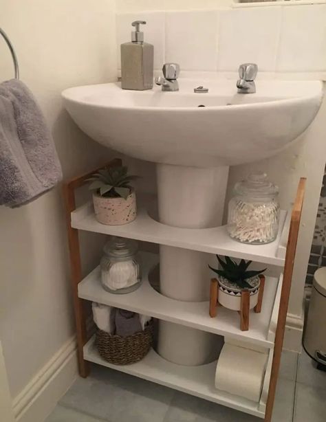 Restroom Decor, Small Bathroom Makeover, 아파트 인테리어, Bathroom Design Decor, Small Bathroom Storage, Bathroom Inspiration Decor, Small Bathroom Decor, Bathroom Organisation, Diy Bathroom