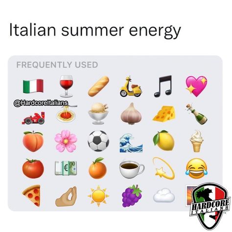 Italian Emoji Combo, Italy Emoji Combo, Summer Emojis, Funny Italian Memes, Good Apps For Iphone, Instagram Post Captions, Cute Emoji Combinations, Italian Memes, Amalfi Coast Travel