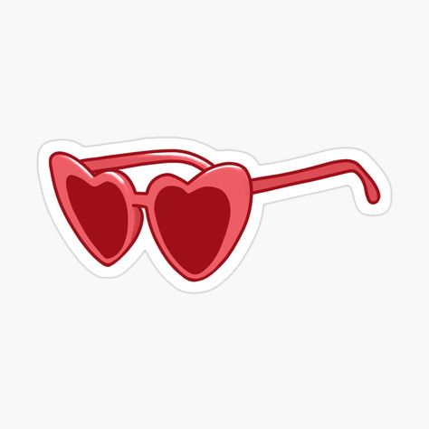 Get my art printed on awesome products. Support me at Redbubble #RBandME: https://www.redbubble.com/i/sticker/heart-shaped-sunglasses-dark-pink-by-brickelle/51527653.EJUG5?asc=u Heart Glasses Tattoo, Heart Sunglasses Tattoo, Heart Glasses Drawing, Heart Shaped Sunglasses Tattoo, Heart Sunglasses Drawing, Heart Shaped Sunglasses Drawing, Heart Shaped Sunglasses Png, Heart Sunglasses Effect, Pink Love Heart Sunglasses