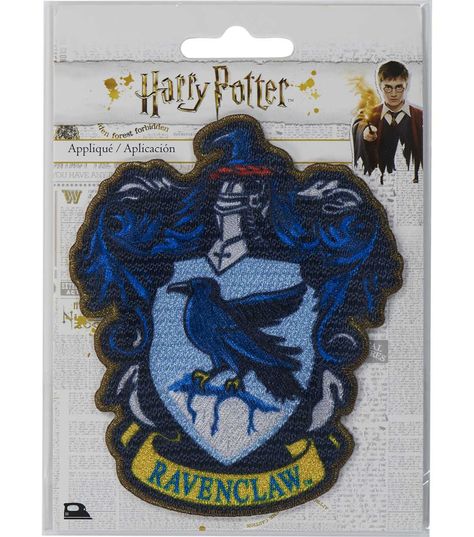 This Harry Potter Ravenclaw appliqué can be placed on a backpack, computer bag, hoodie, jeans, or jacket to create a customized look It can even be incorporated into a Halloween costume The colorful design features the Ravenclaw house crest with authentic graphics HARRY POTTER characters, names and related indicia are Warner Bros Entertainment Inc Intended solely for non - commercial home use The appliqué has a heat - seal backing for ironing, but depending on your project it can be applied with Hogwarts House Crests, Harry Potter Houses Crests, Ravenclaw Crest, Ravenclaw House, Harry Potter Ravenclaw, Harry Potter Houses, Harry Potter Collection, Harry Potter Characters, Stocking Stuffer Gifts