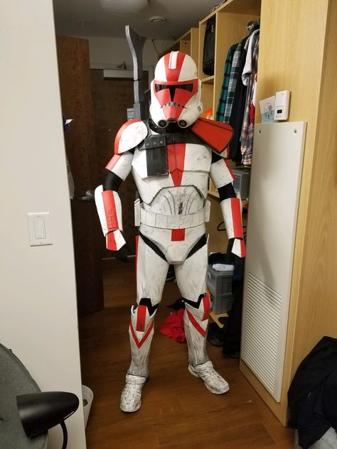 Clone Trooper Foam Full Armor (With Free Files) | RPF Costume and Prop Maker Community Diy Clone Trooper Costume, Clone Trooper Armor Cosplay, Clone Cosplay, Pepakura Template, Clone Trooper Costume, Clone Trooper Cosplay, Diy Armor, Clone Trooper Armor, Lau Lau